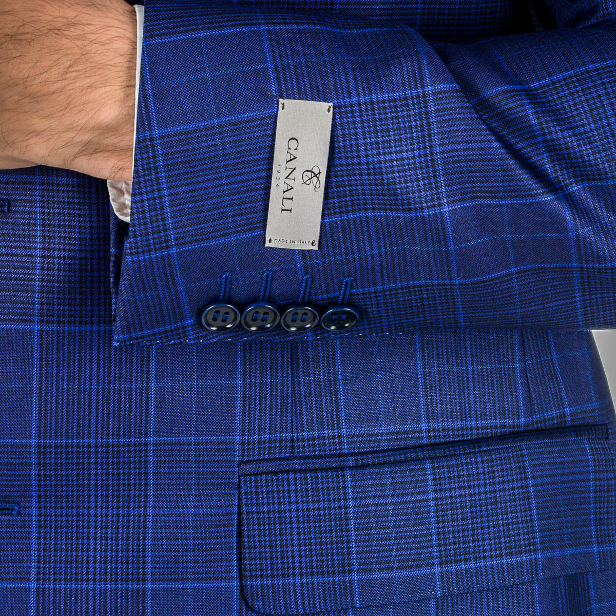 Canali Mens Suit Long Sleeves Blue Impeccabile