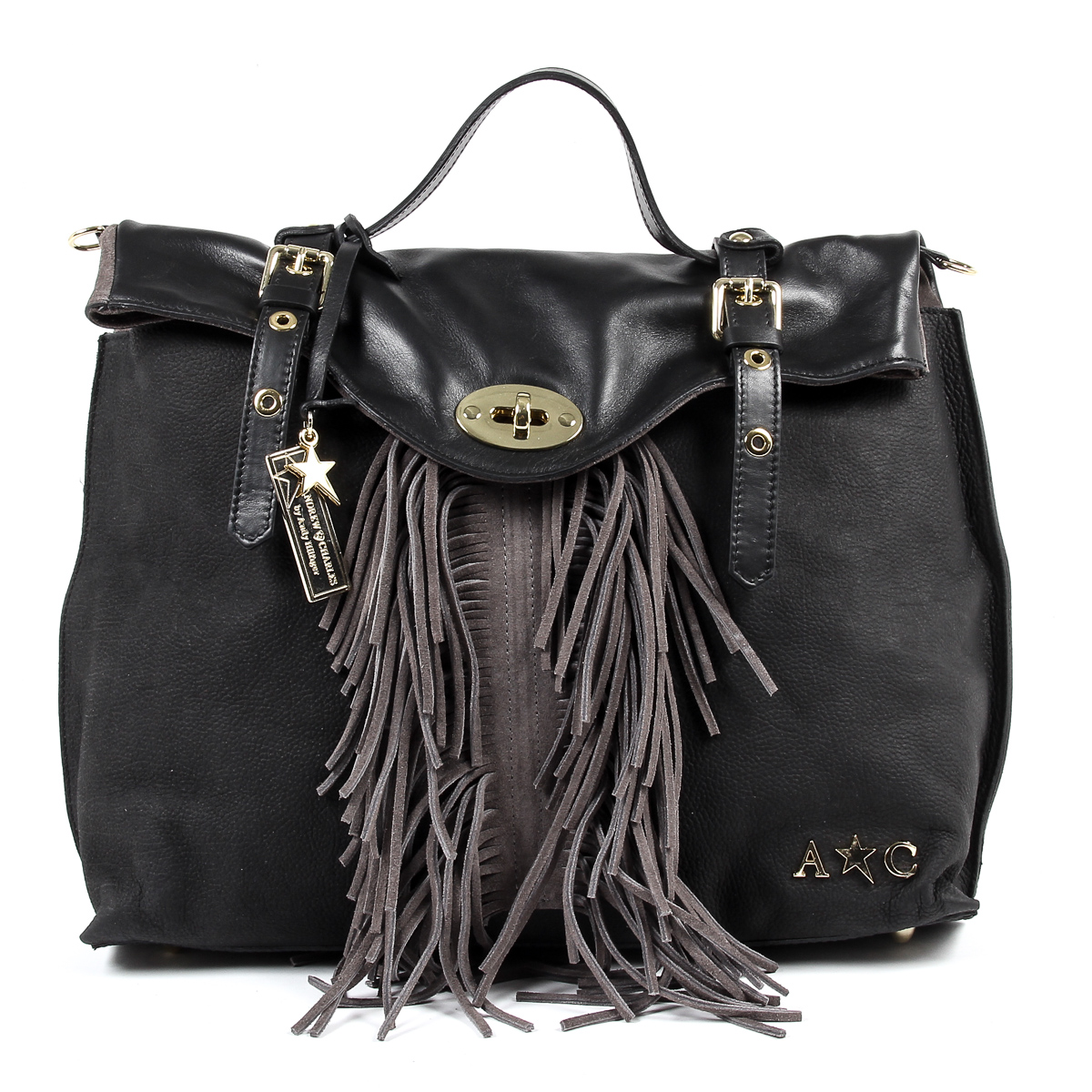 Bolso de mano para mujer Andrew Charles negro LUCY