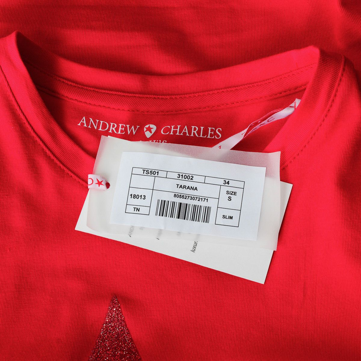 Camiseta para mujer Andrew Charles By Andy Hilfiger TS501 03 1002 TARANA RED S8