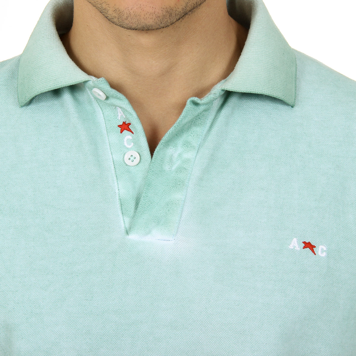 Polo Andrew Charles para hombre de manga corta verde SIMBA