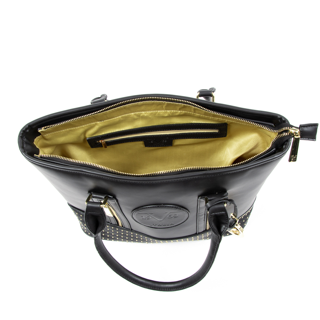 Bolso de mano para mujer V 1969 Italia AGATA negro