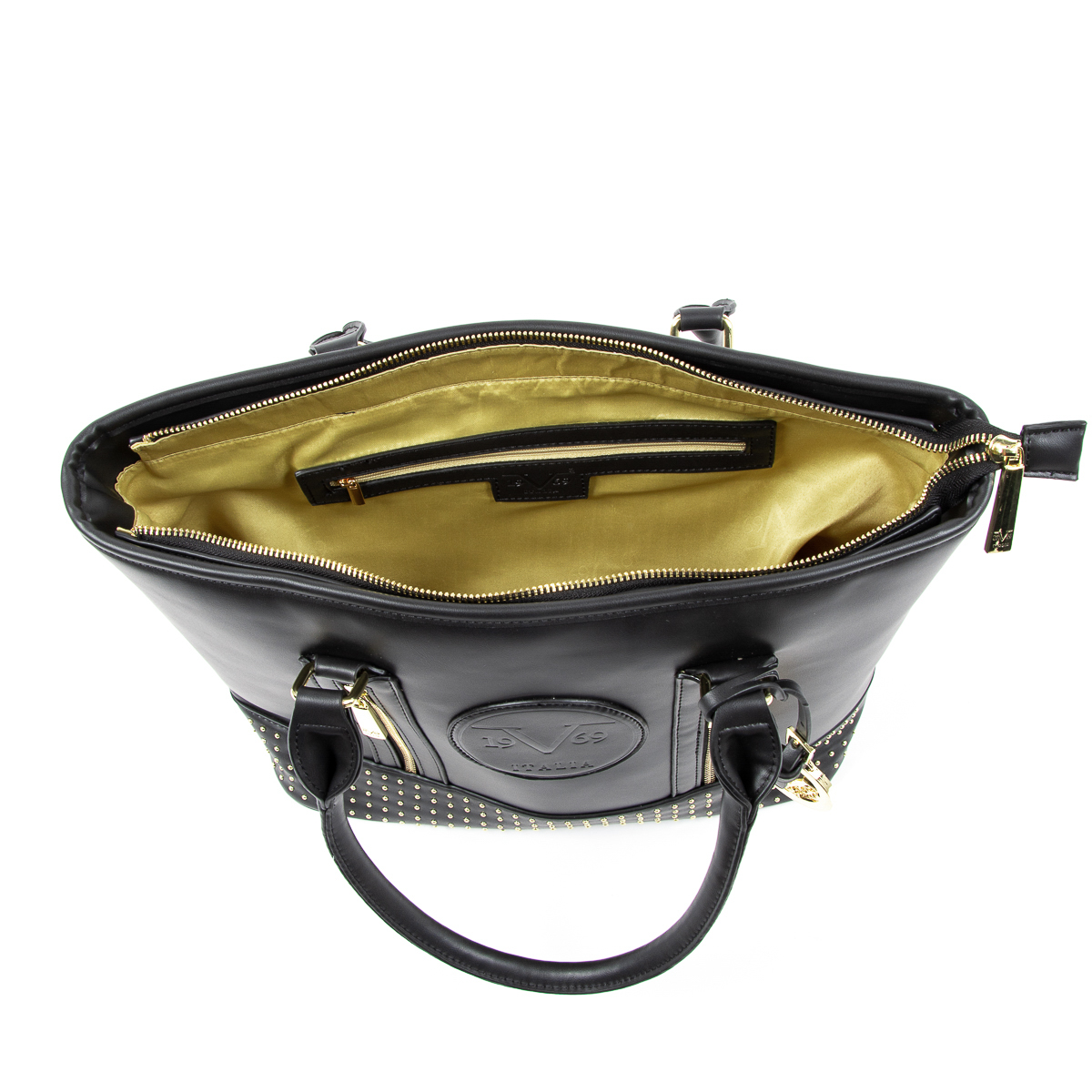 Bolso de mano para mujer V 1969 Italia AGATA negro