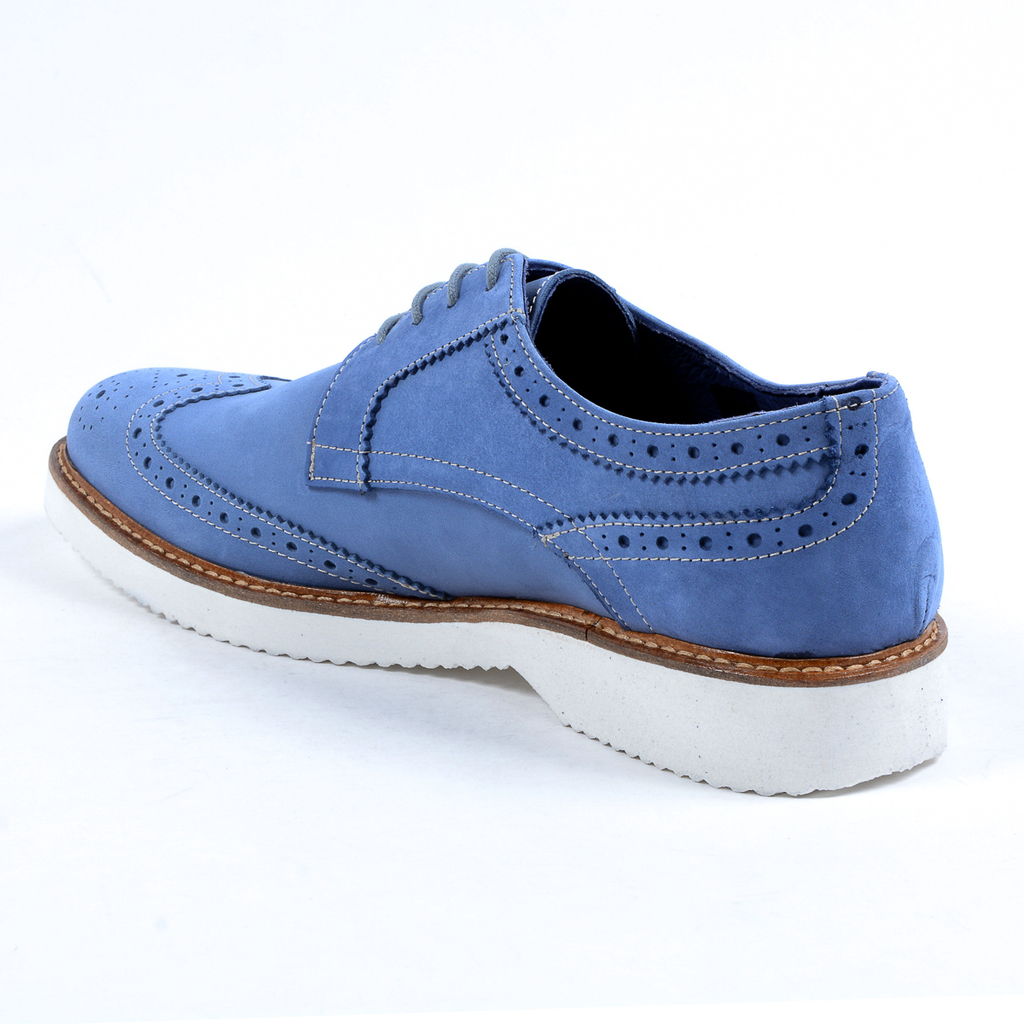 V 1969 Italia - Zapato Oxford Brogue para hombre, color azul, PEDRO
