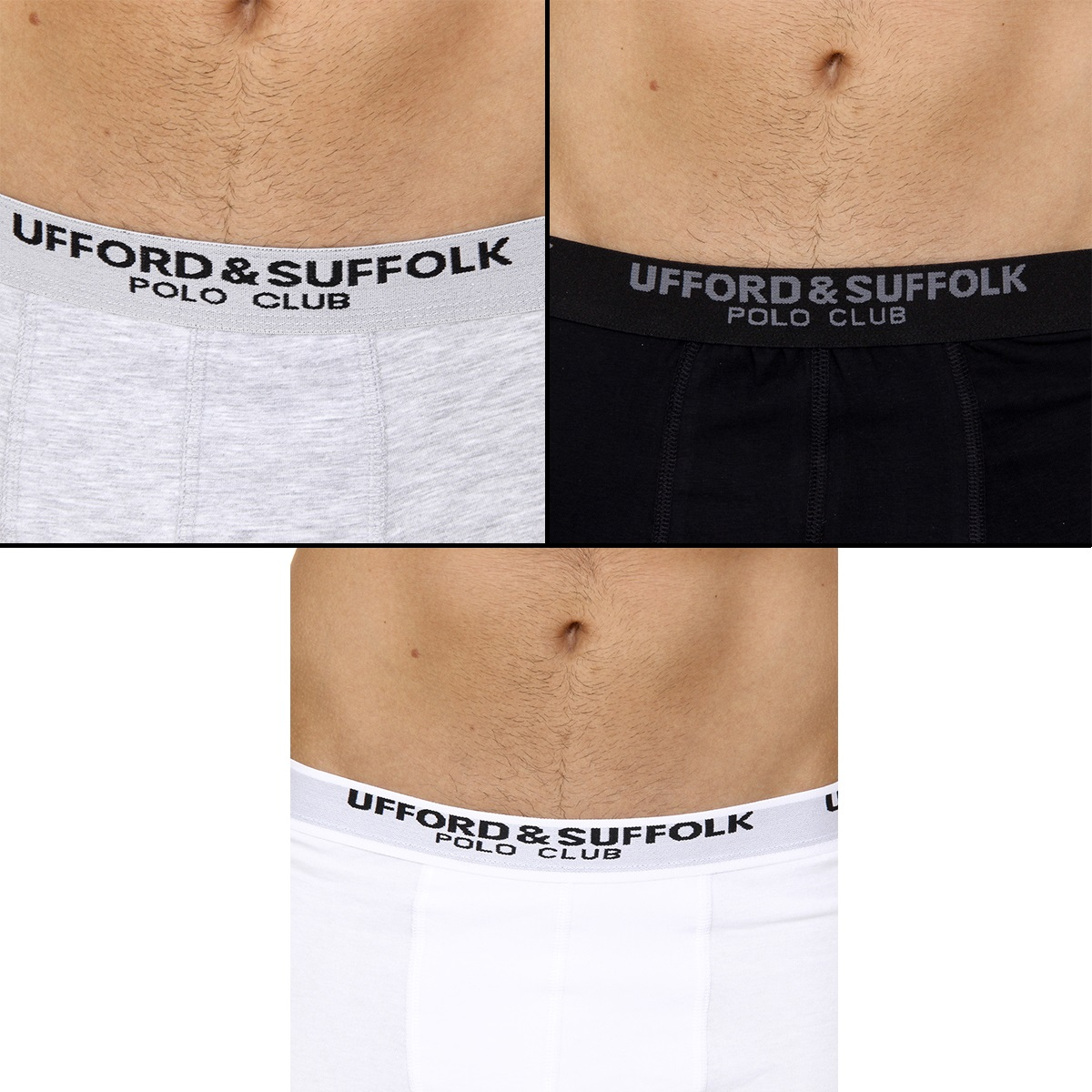 Pack de tres calzoncillos tipo bóxer para hombre del Ufford & Suffolk Polo Club US300