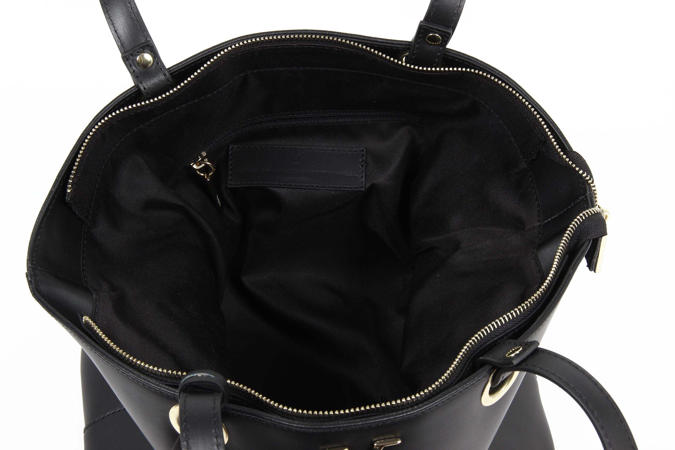 Bolso de mano para mujer V 1969 Italia V009 RUGA NERO