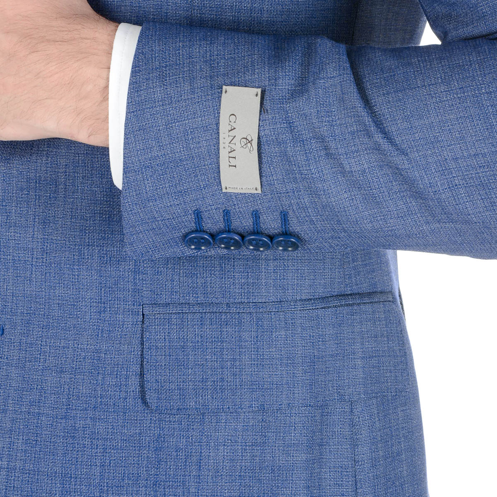 Canali Mens Suit Long Sleeves Blue