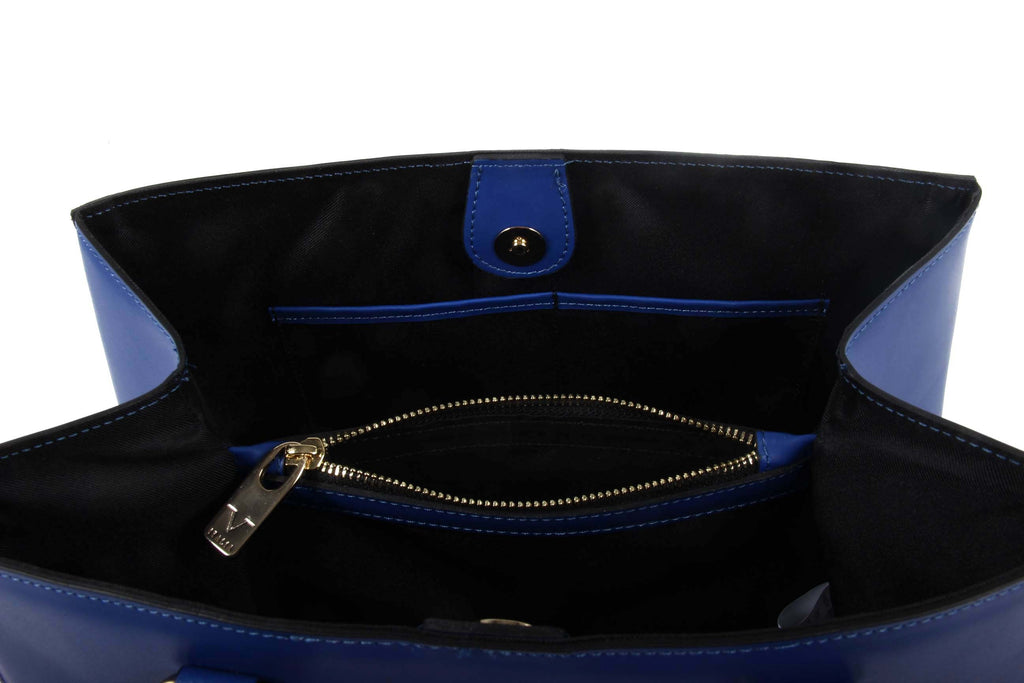 Bolso de mano para mujer V 1969 Italia G550-52 RUGA COBALTO