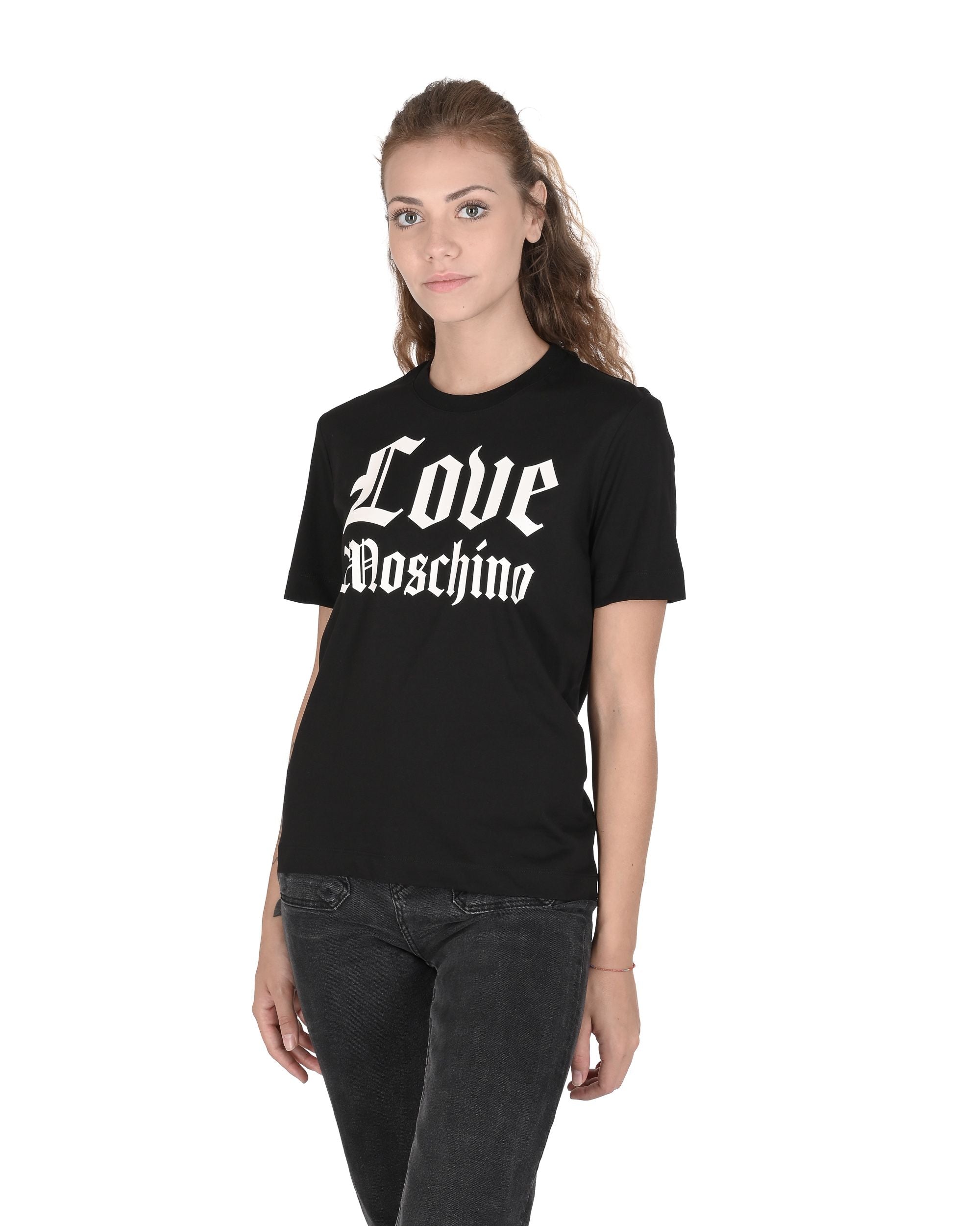 Camiseta Love Moschino para mujer W 4 H06 33 M 3876 C74 NEGRO