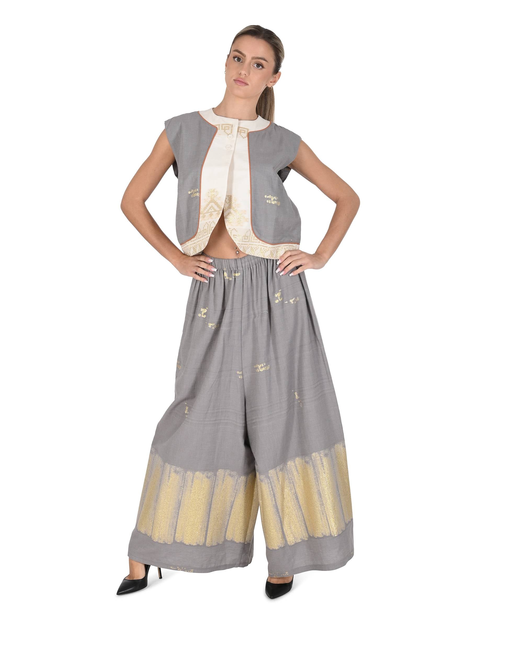 Pantalón Mykonos para mujer ANAVYSSOS GREY BRUSH 802