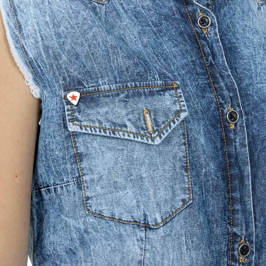 Camisa vaquera sin mangas para mujer Andrew Charles CAMILIA