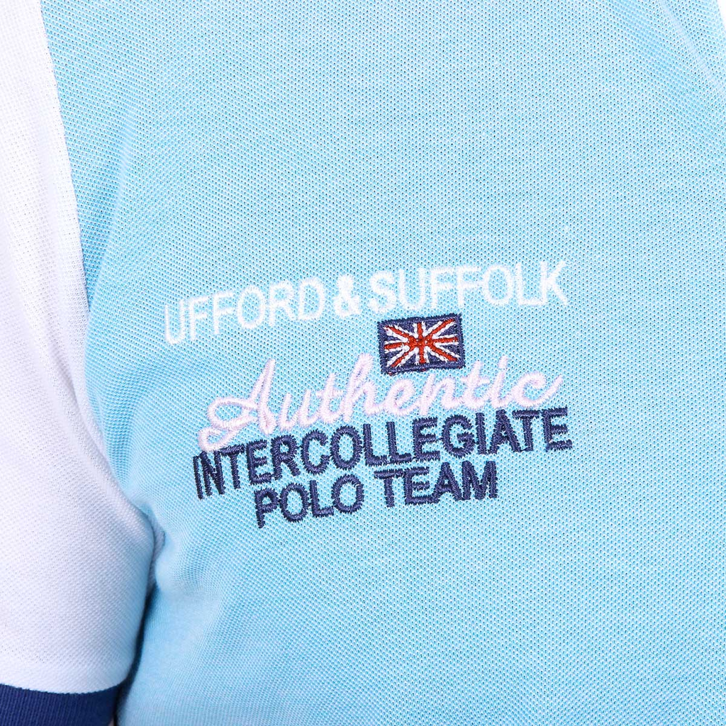 Polo Ufford & Suffolk Polo Club para hombre, manga corta, US009 TURQUESA