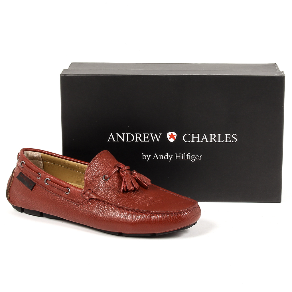 Mocasín Andrew Charles para hombre rojo JEREMY