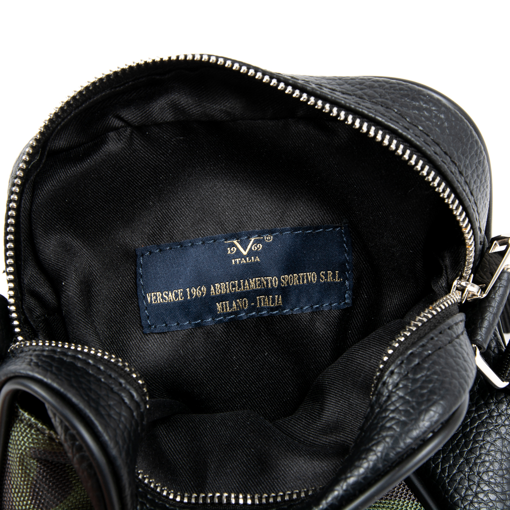 V 1969 Italia Mens Shoulder Bag Black MILITARY