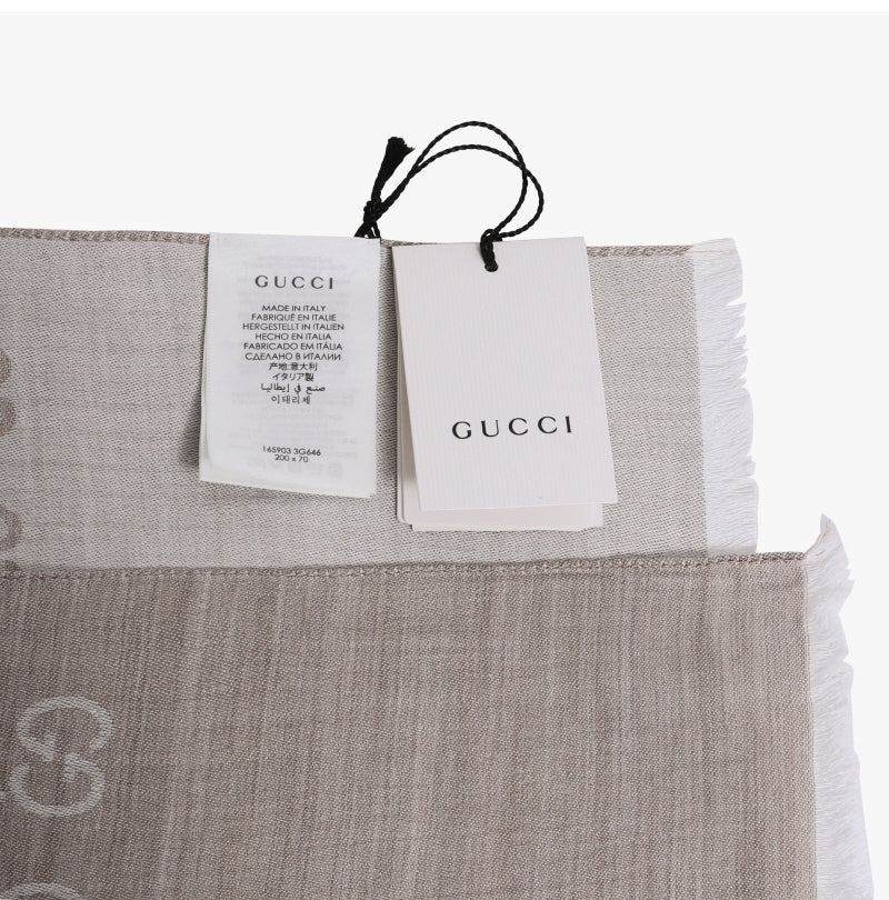 Bufanda Gucci para hombre 70x200 beige