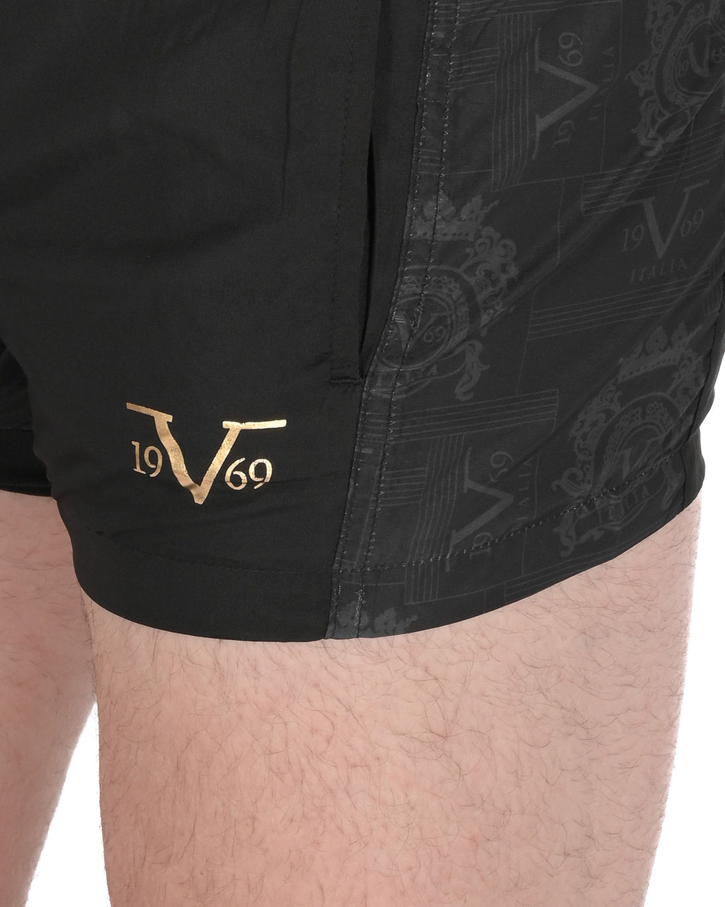 19V69 Italia Mens Swimwear Trunk VSC1MBS03 BLACK