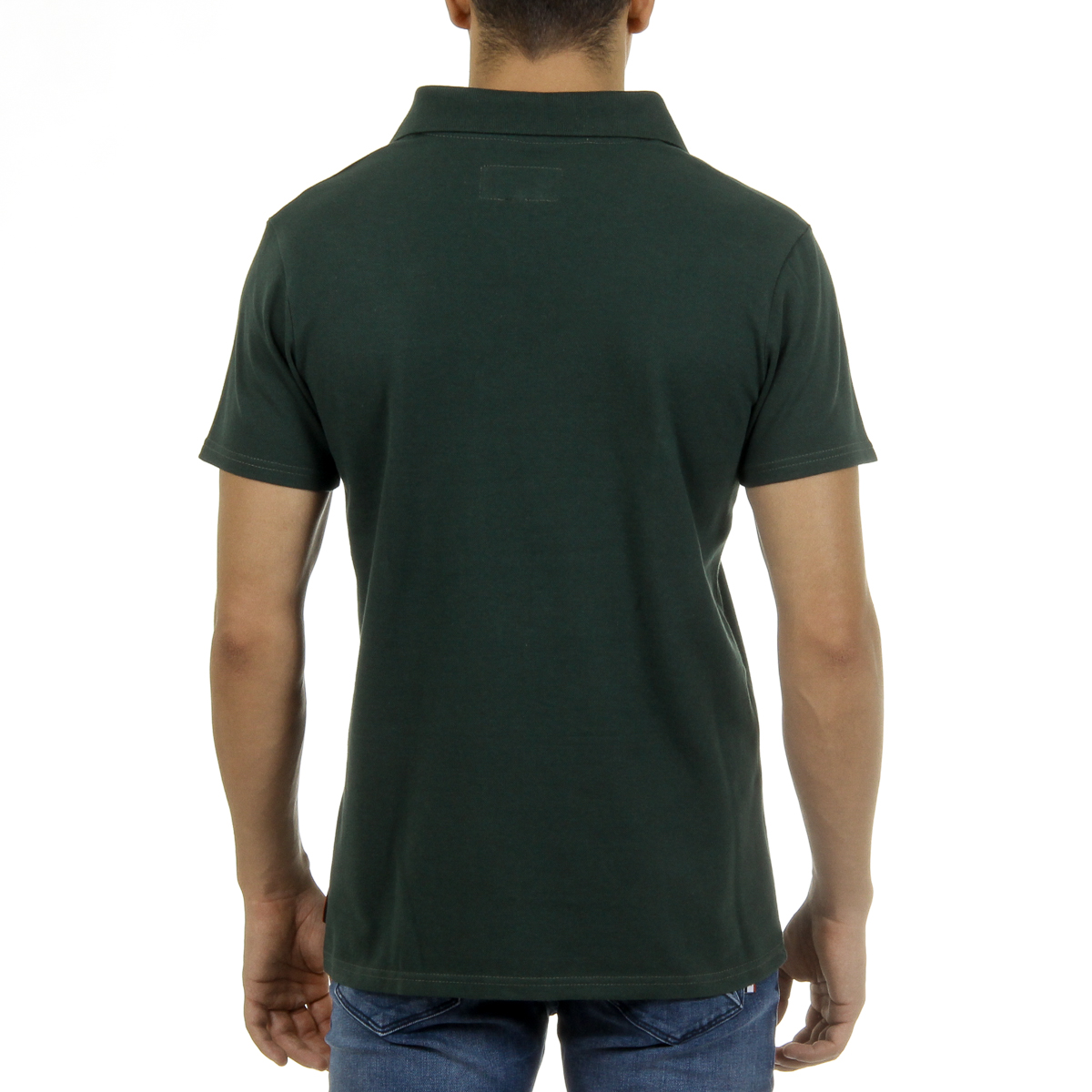 Polo Andrew Charles de manga corta para hombre verde SEFU