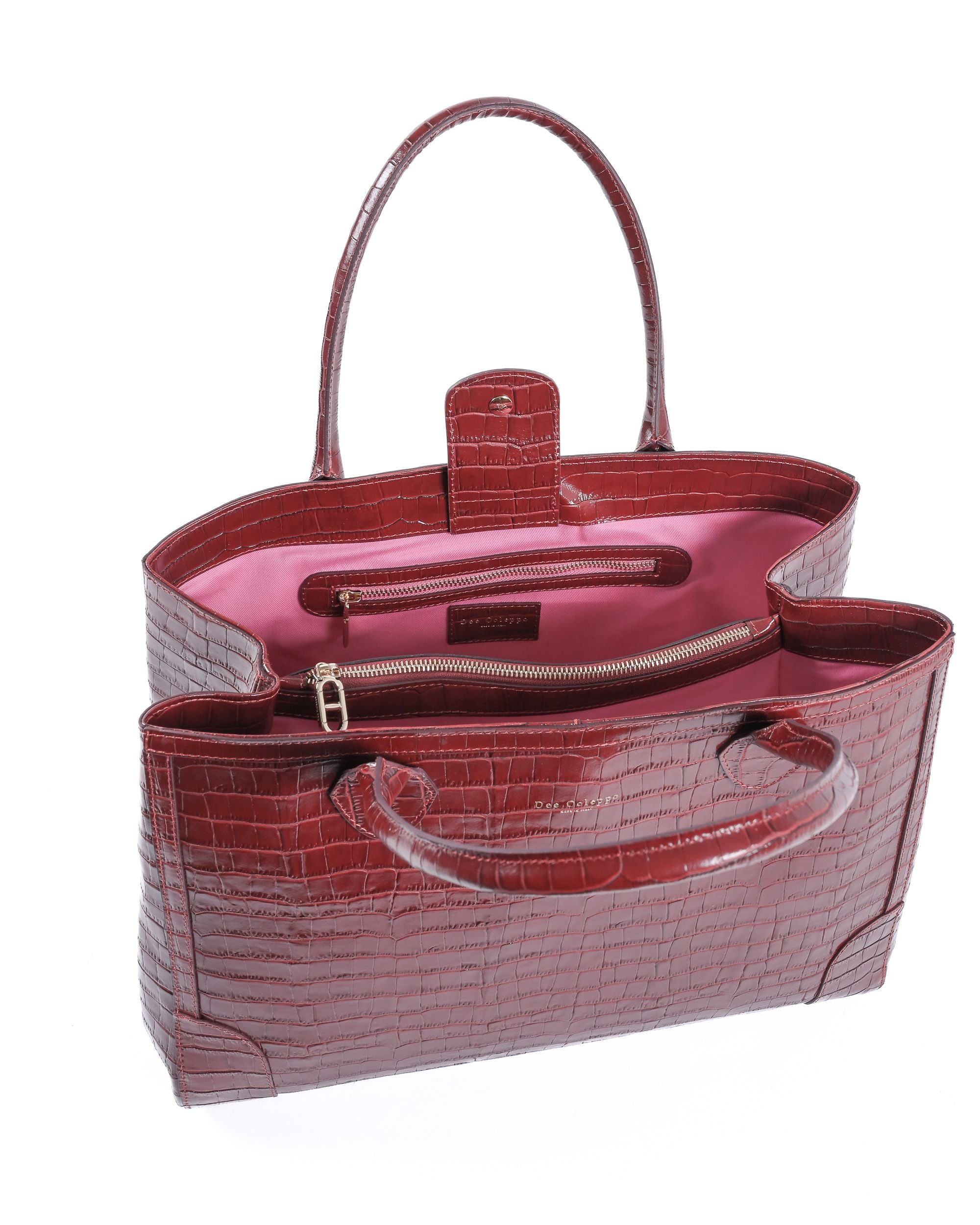 Bolso de mano para mujer Dee Ocleppo EXTER BORDEAUX