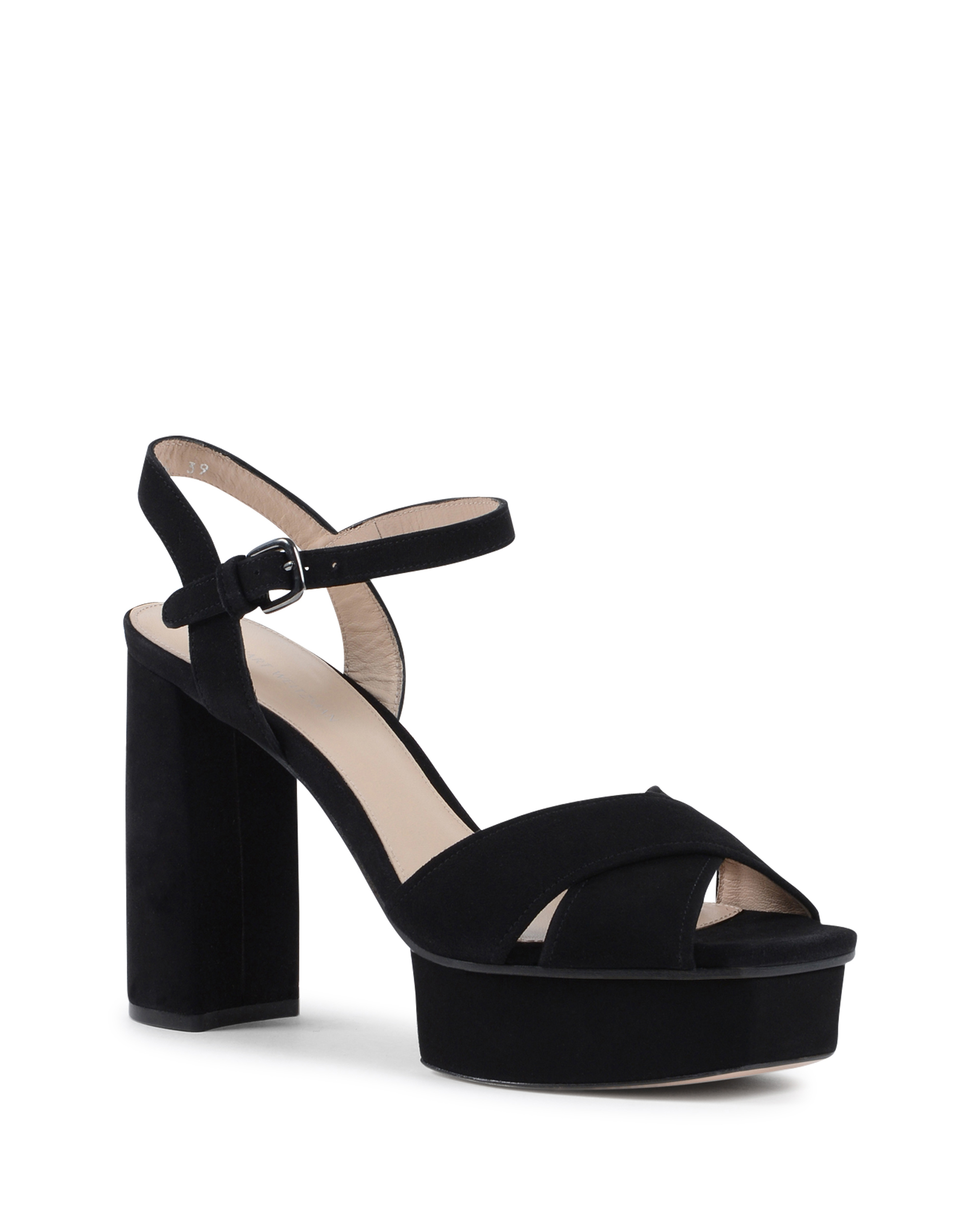Stuart Weitzman Sandalia para mujer negra EXPUESTA
