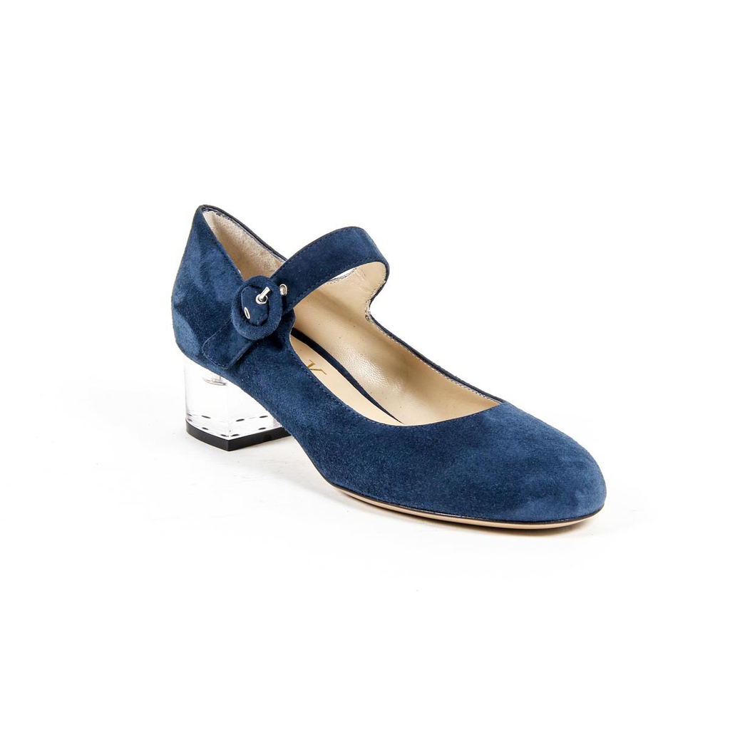 V 1969 Italia Zapatos Mary Jane para mujer 312132 CAMOSCIO BLEU