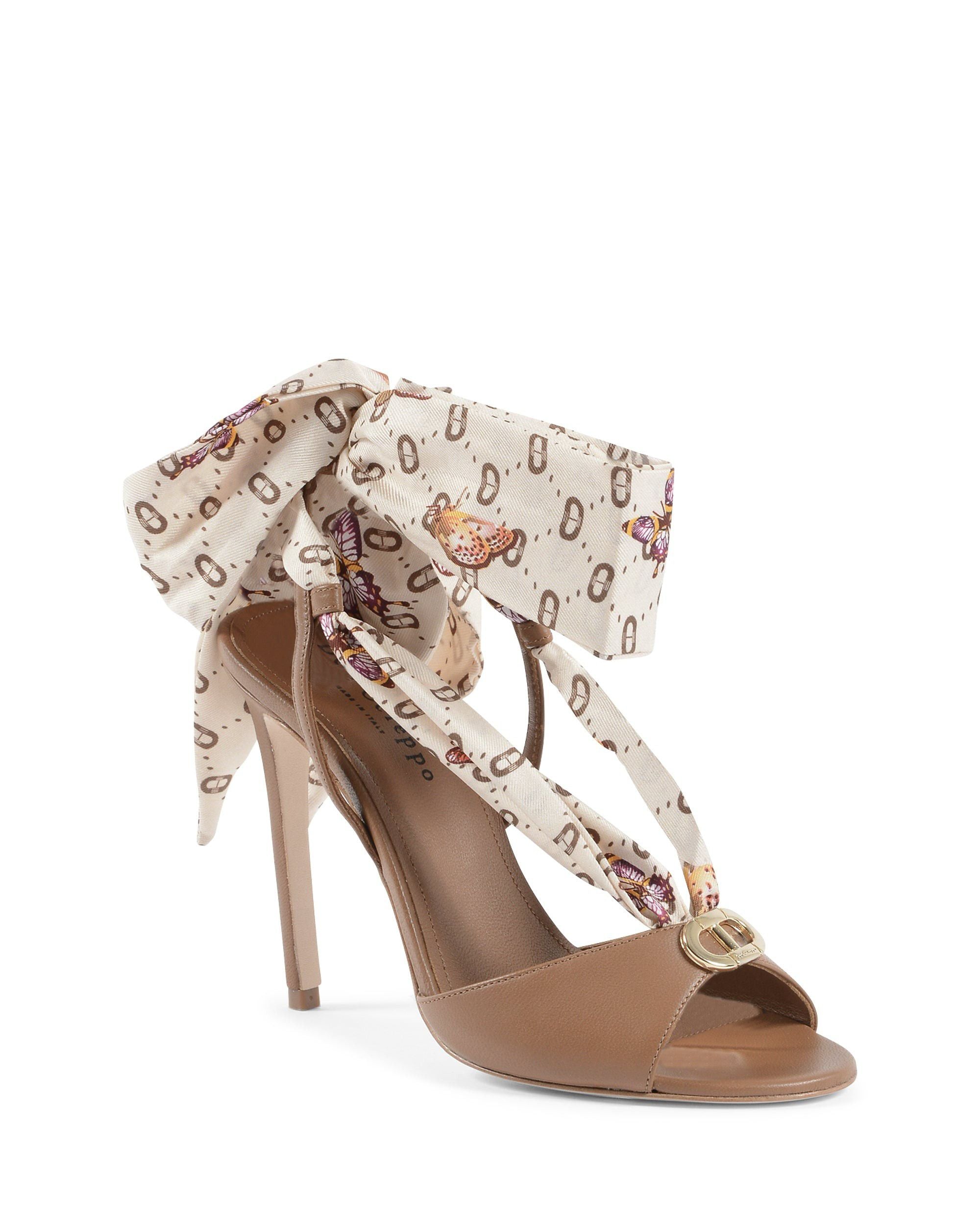 Tacón estampado de seda Evelyn