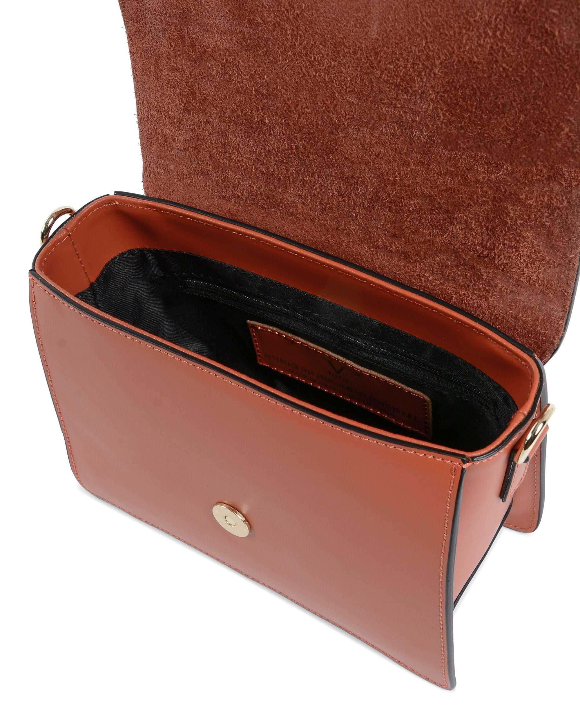 Bolso de mano para mujer V Italia marrón V505 52 RUGA MATTONE
