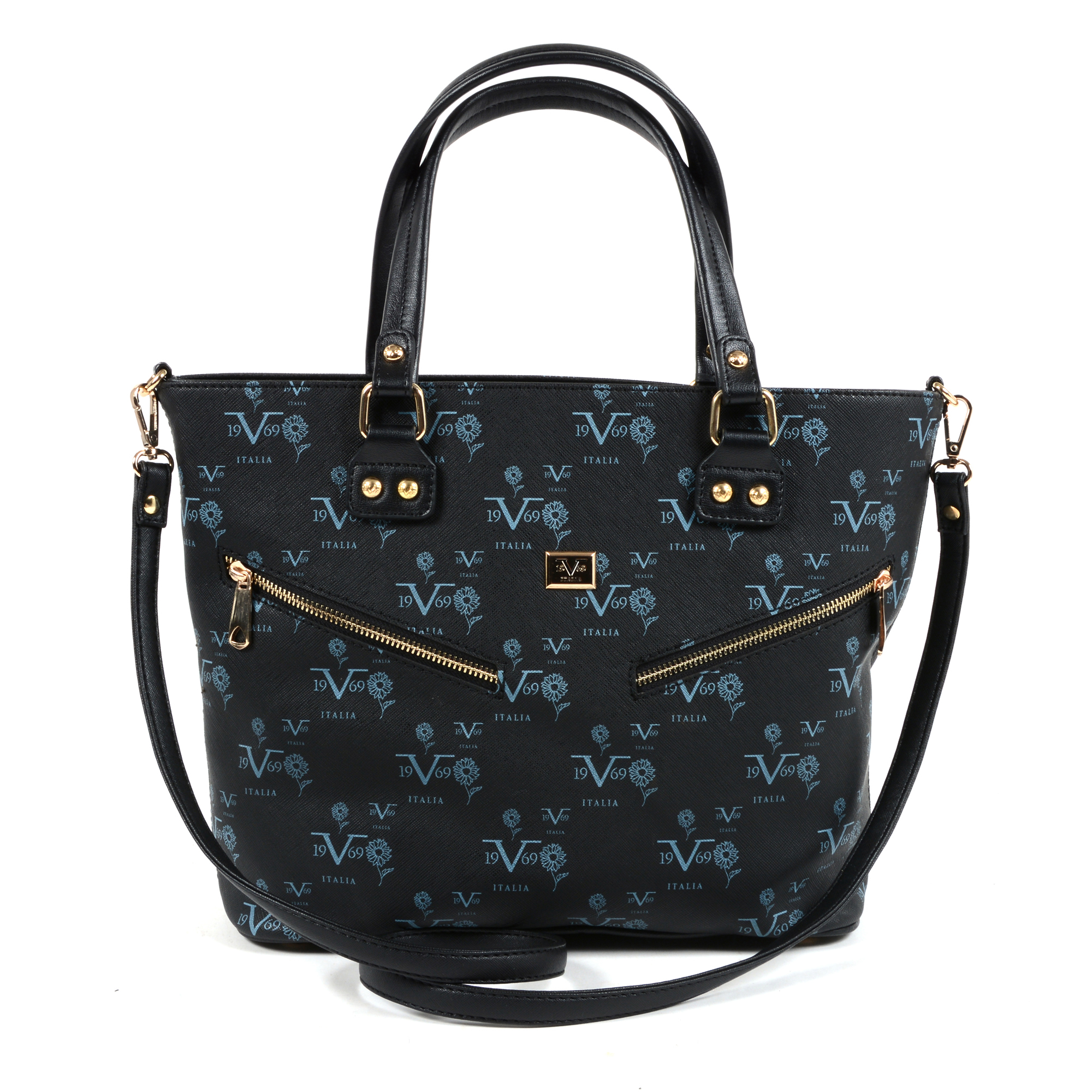 V 1969 Italia Womens Handbag Black HAITI