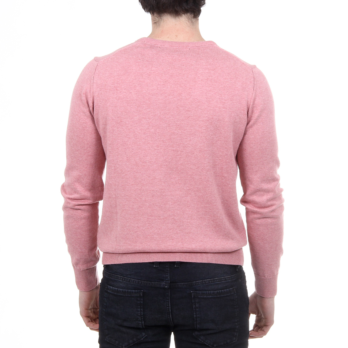 Suéter V 1969 Italia para hombre, manga larga, cuello redondo