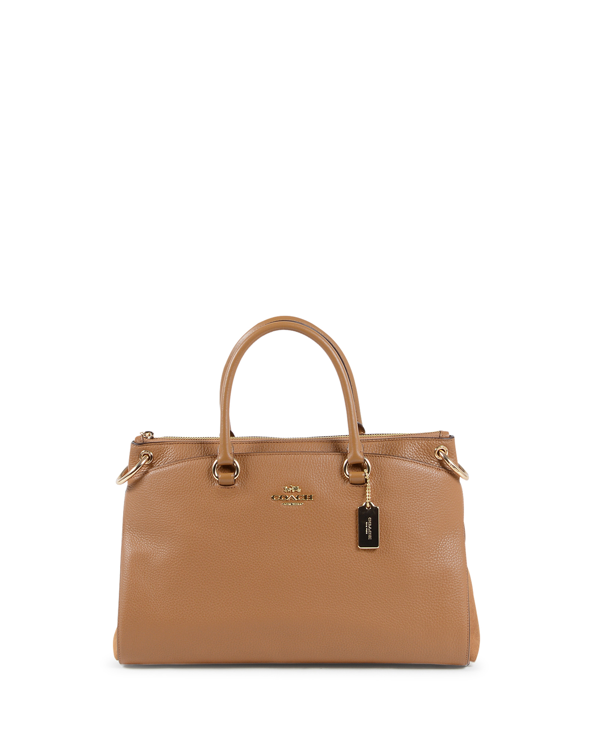 Bolso de mano Coach para mujer color tostado F76640 SADDLE