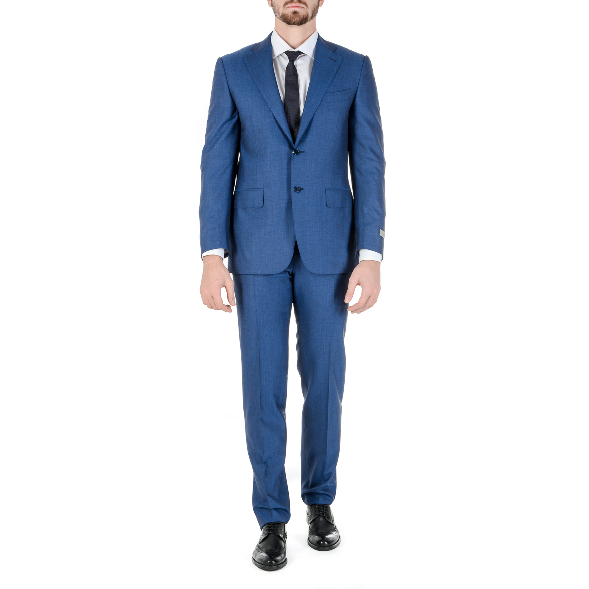Canali Mens Suit Long Sleeves Blue