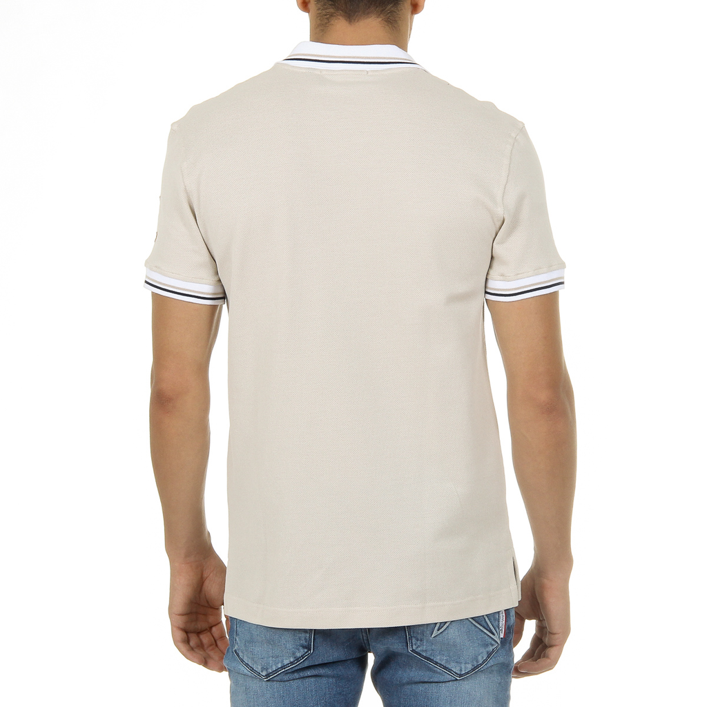 Polo Ufford & Suffolk Polo Club para hombre, manga corta, beige, FURIA