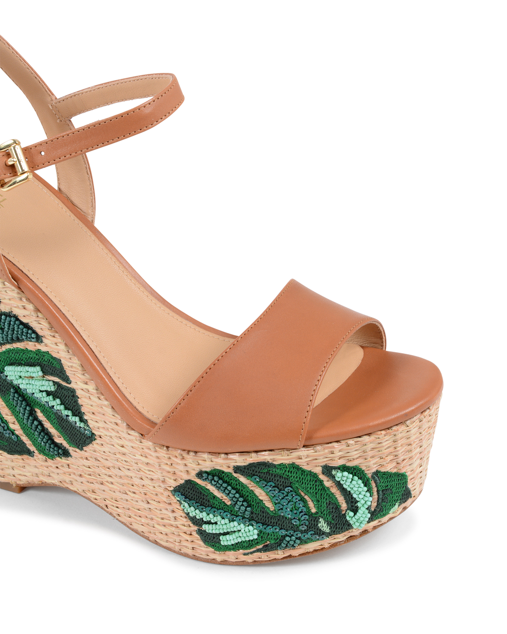 Sandalia de cuña para mujer Michael Kors marrón FISHER