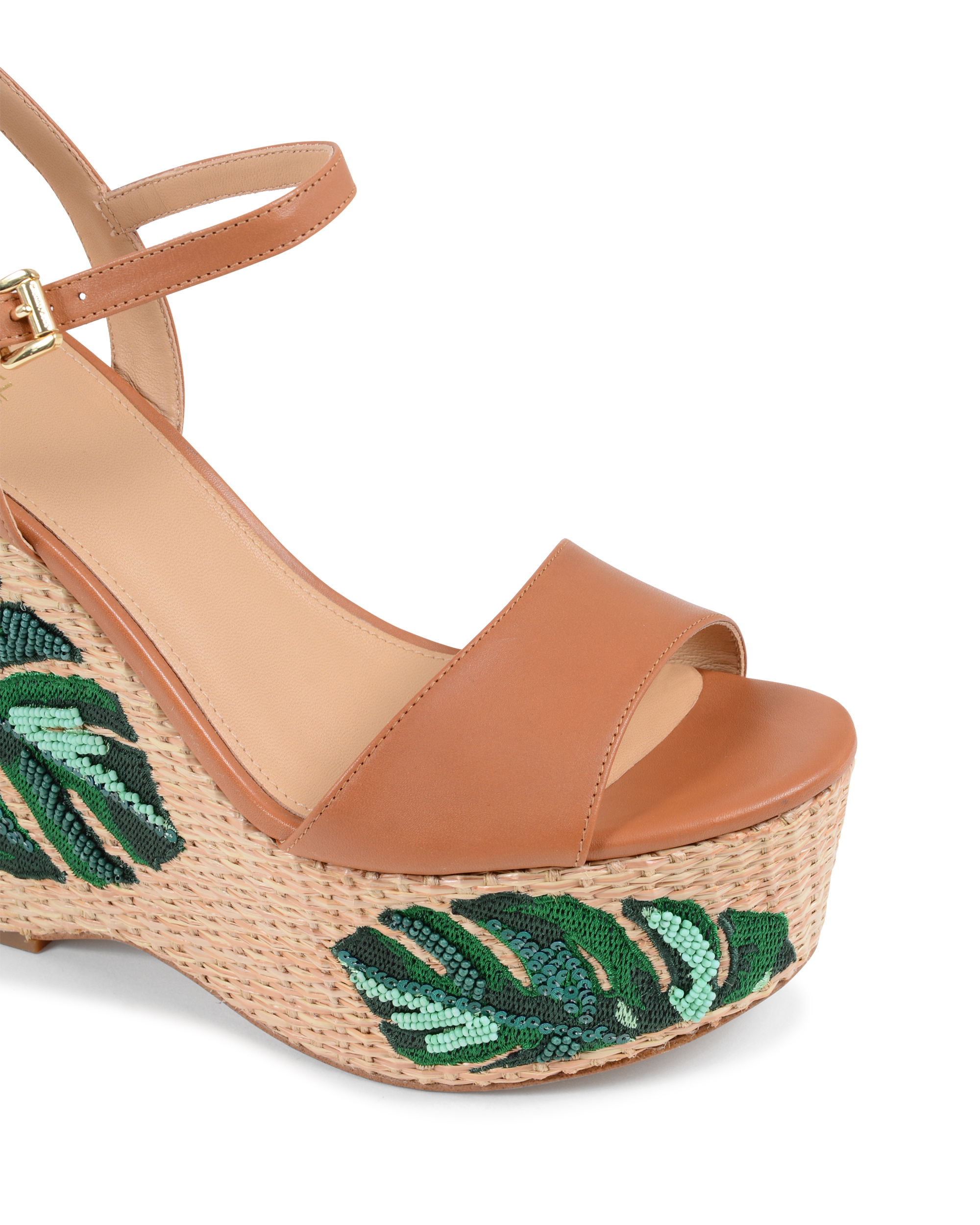 Sandalia de cuña para mujer Michael Kors marrón FISHER