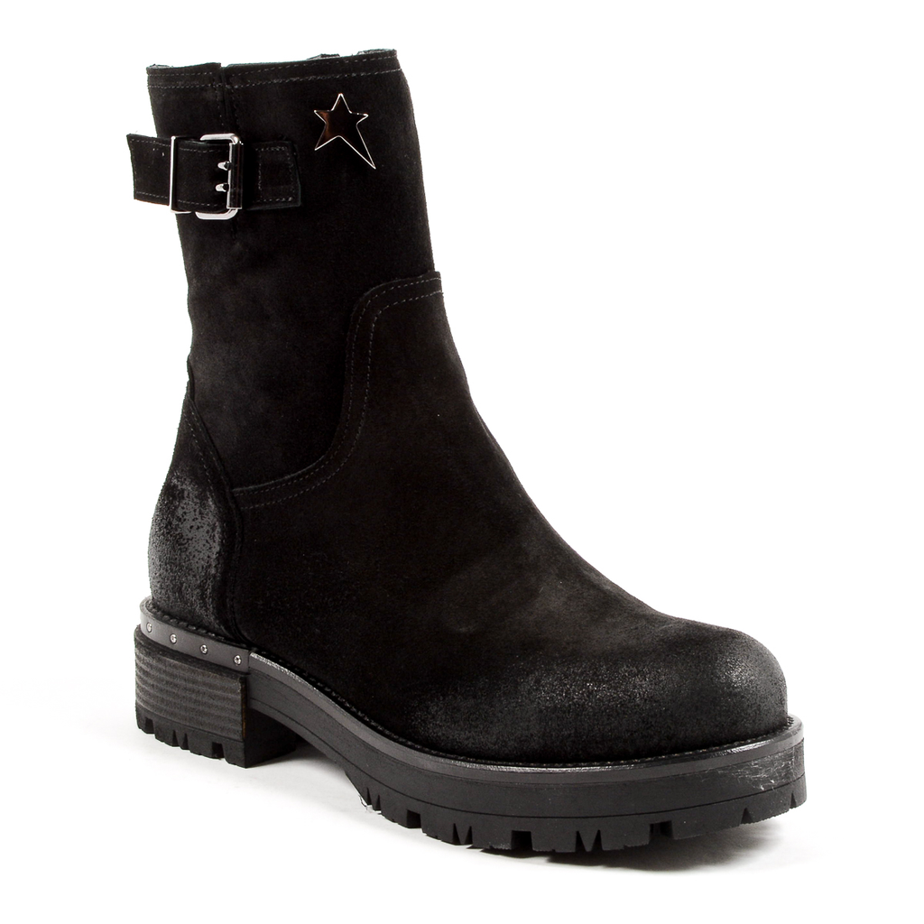 Andrew Charles Womens Short Boot Black BONNIE