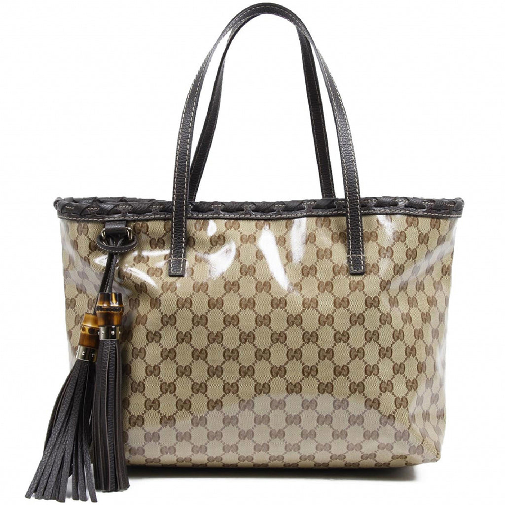 Bolso Gucci GG tote de lona revestida de bambú 354665 520981