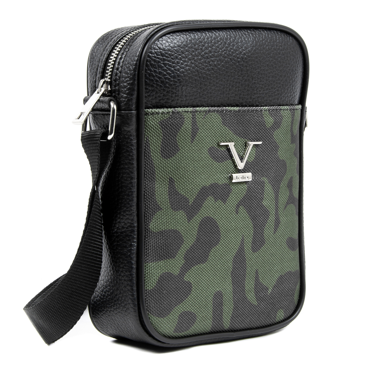 V 1969 Italia Mens Shoulder Bag Black MILITARY