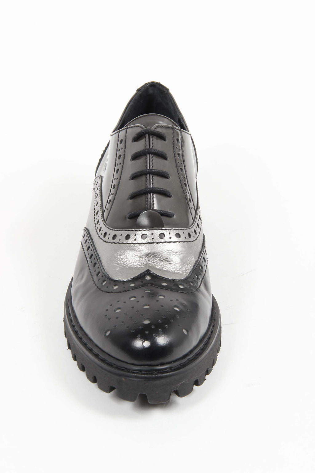 V 1969 Italia Zapato Oxford para mujer 5135 ABRASIVATO NERO
