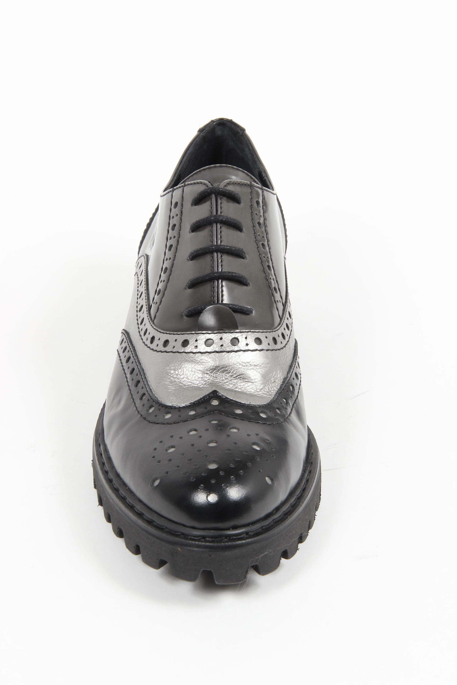 V 1969 Italia Zapato Oxford para mujer 5135 ABRASIVATO NERO