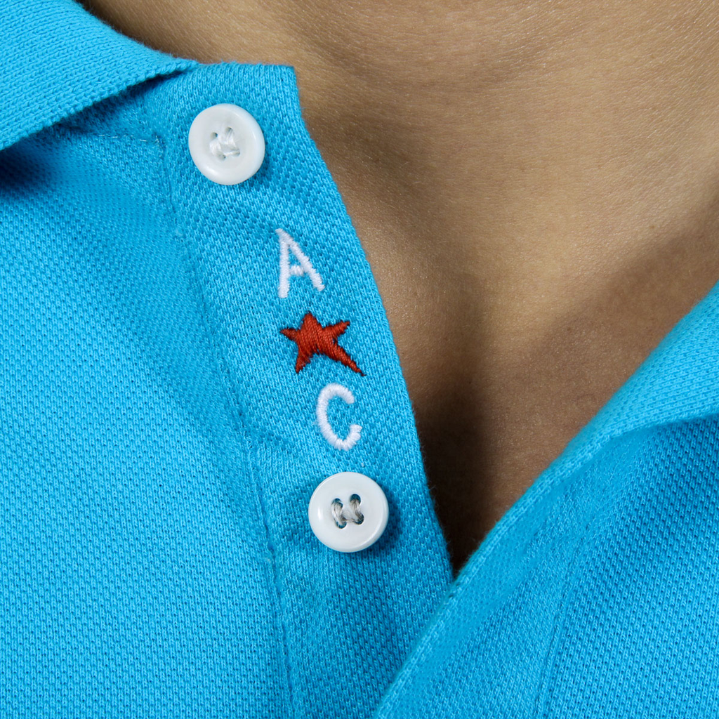 Polo Andrew Charles para hombre de manga corta azul claro SEFU