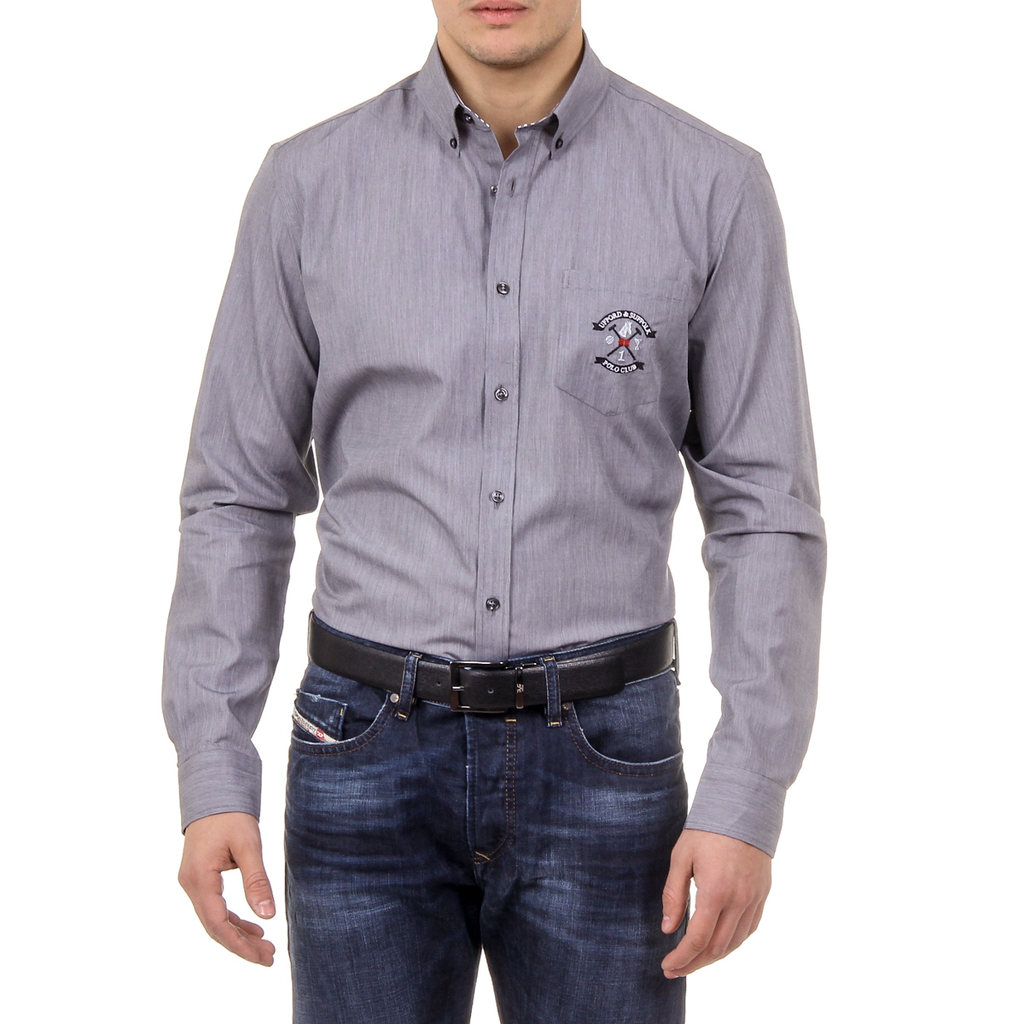 Camisa de hombre del Ufford & Suffolk Polo Club USC02 B2 NERO