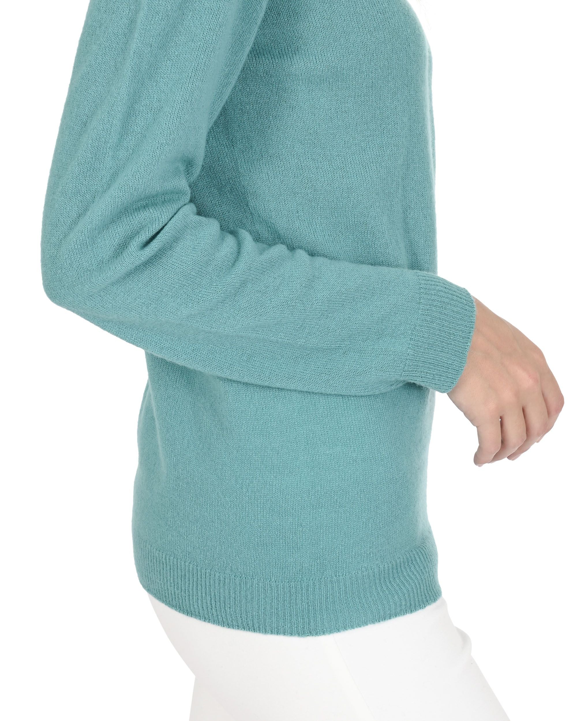 Suéter de cuello alto de cachemira para mujer Crown of Edinburgh COE 005 JADE