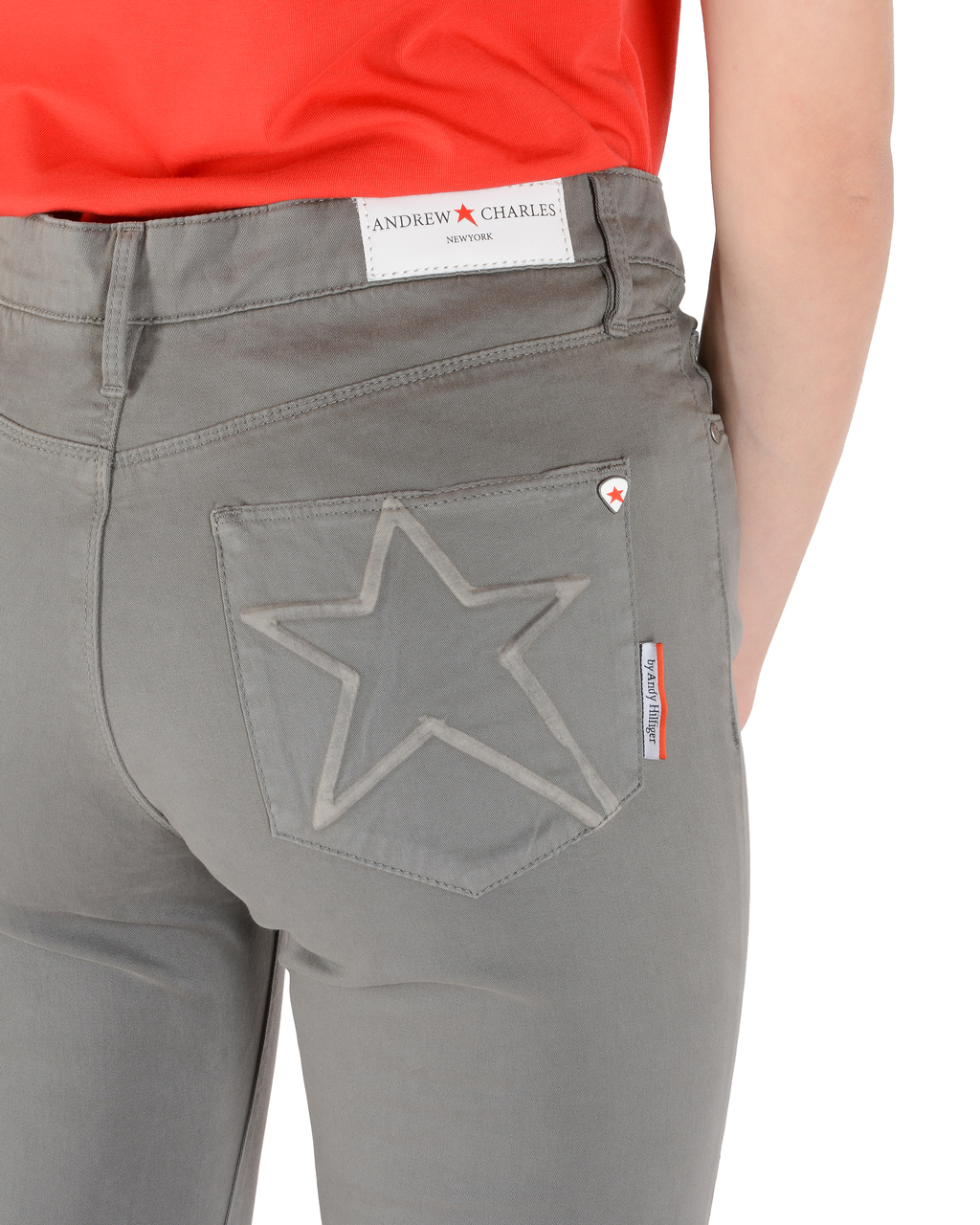 Andrew Charles Womens Trousers Slim Fit CLAIRE GREY