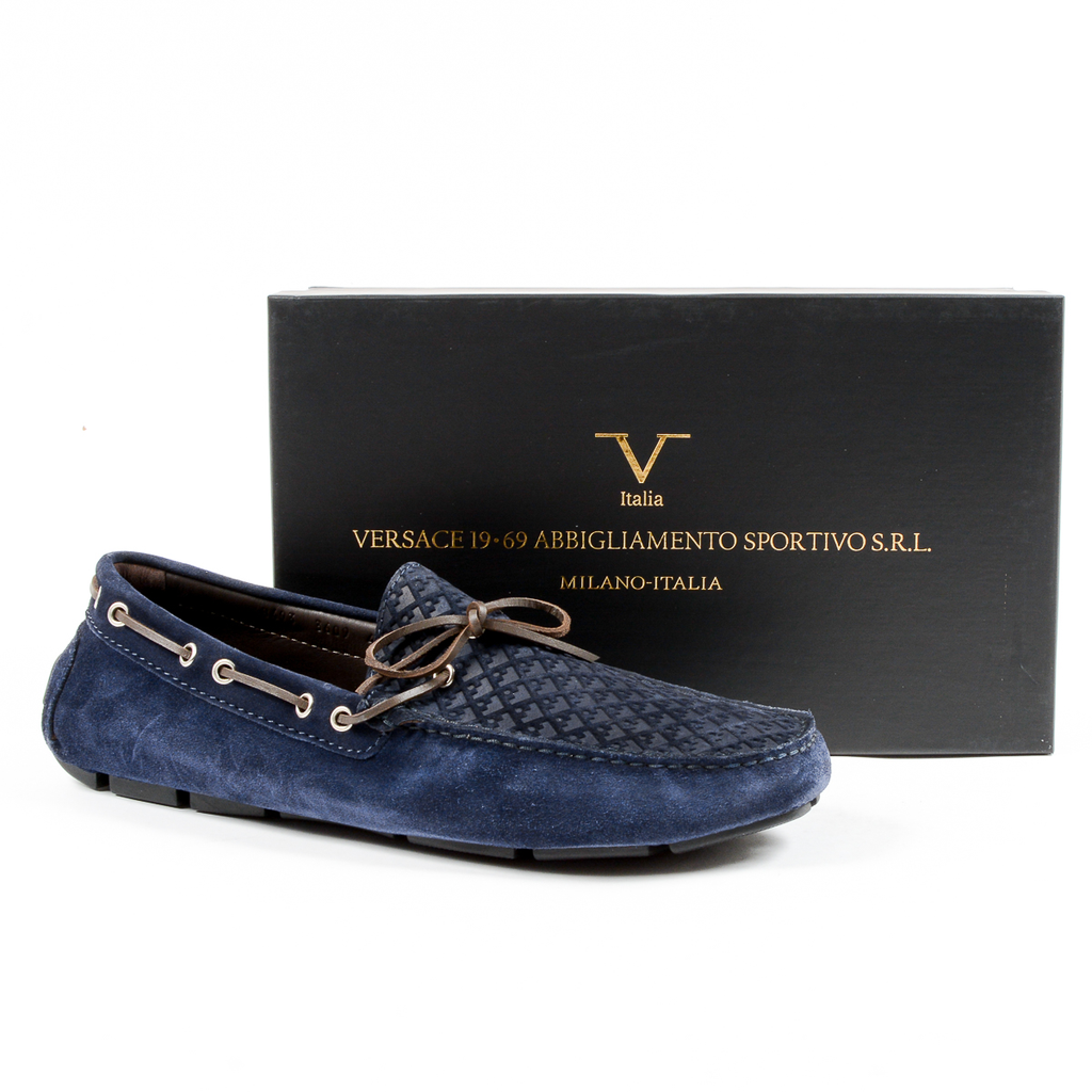 Mocasines V 1969 Italia para hombre, color azul, KARL