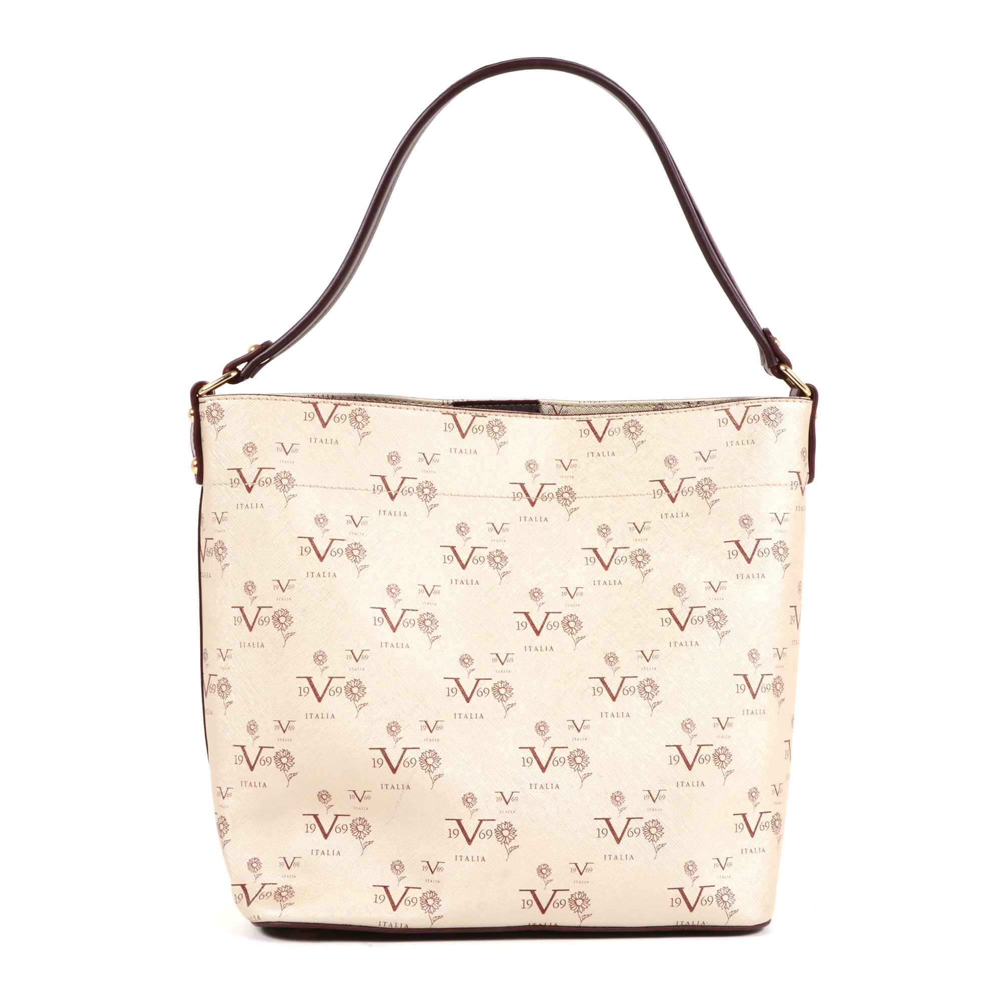 V 1969 Italia Womens Handbag Beige SALVADOR