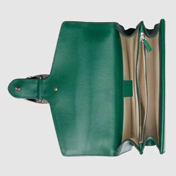Bolso de hombro Gucci GG Leather Dionysus verde amarillo