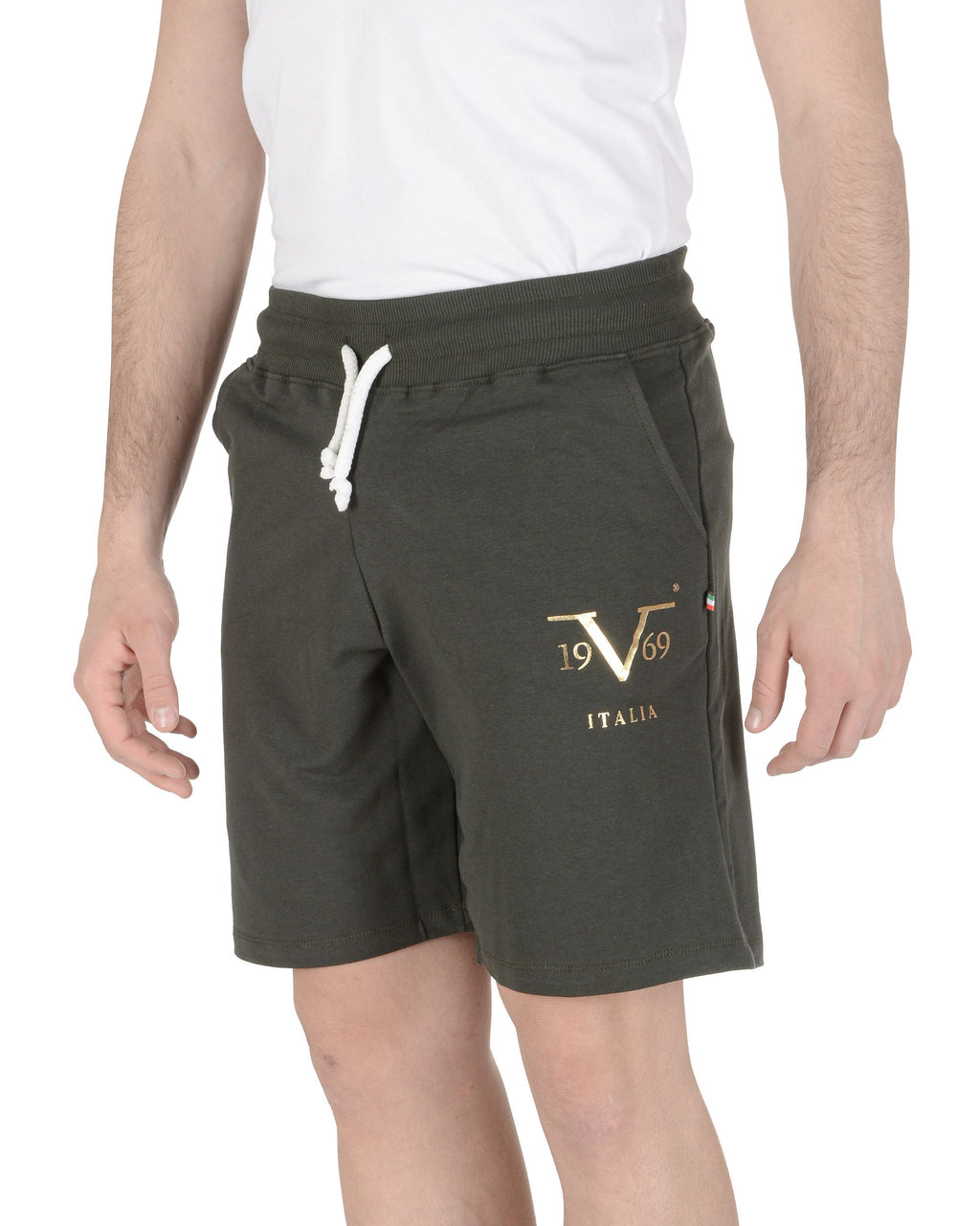 19V69 Italia Pantalones cortos para hombre Verde oscuro BOB VERDE OSCURO
