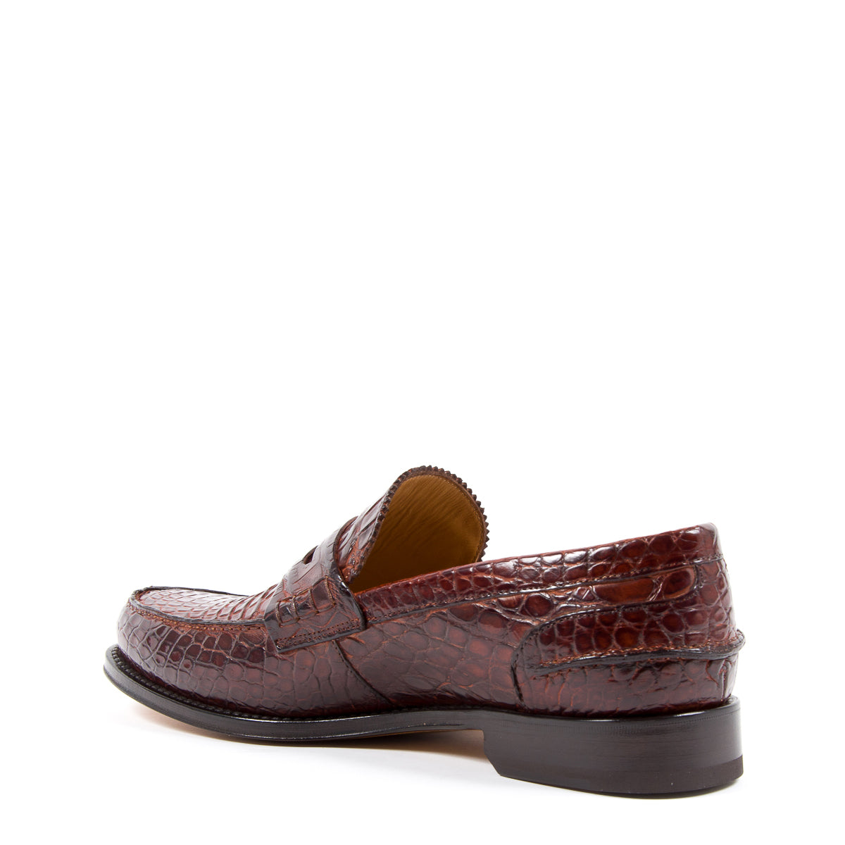Mocasín de piel de cocodrilo de lujo