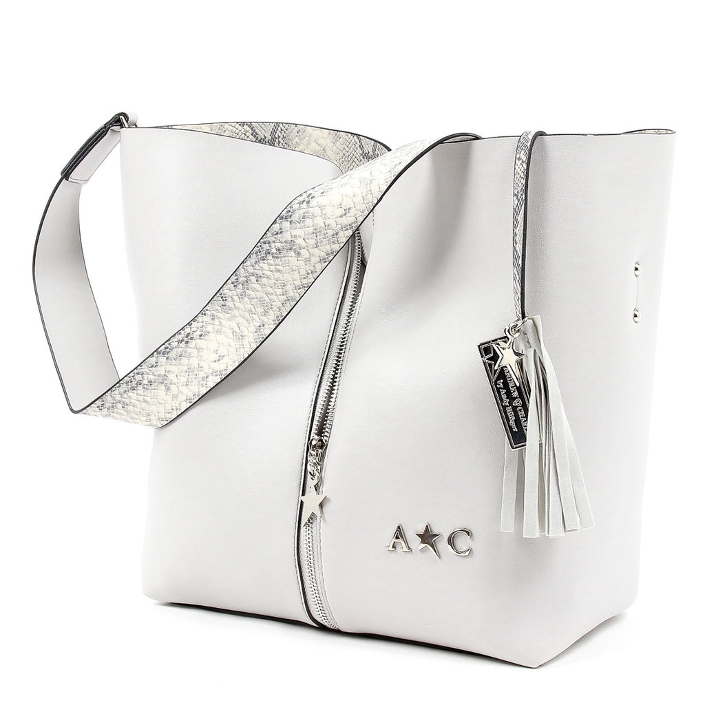 Andrew Charles Womens Handbag Light Grey JANE