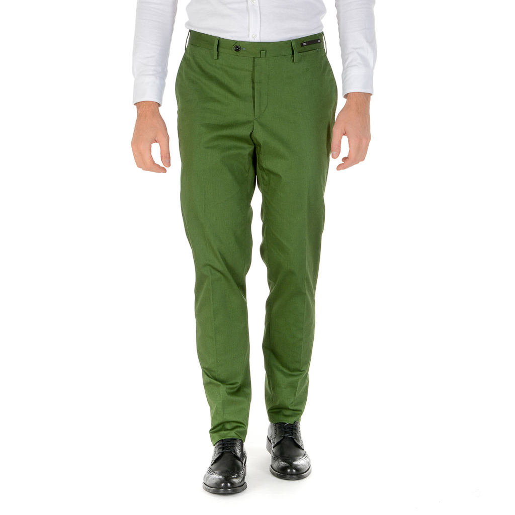 PT01 Pantalones de hombre Verde BUSINESS