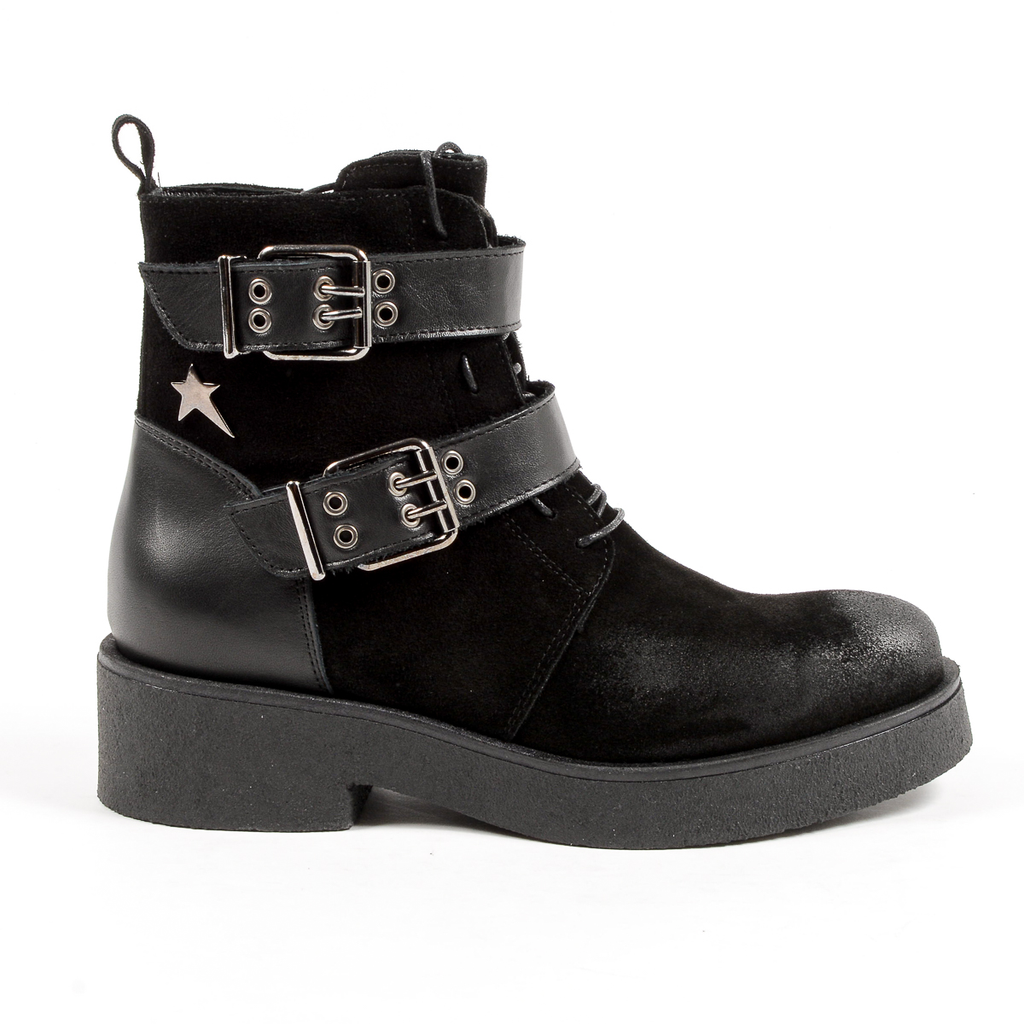 Andrew Charles Womens Ankle Boot Black JOAN