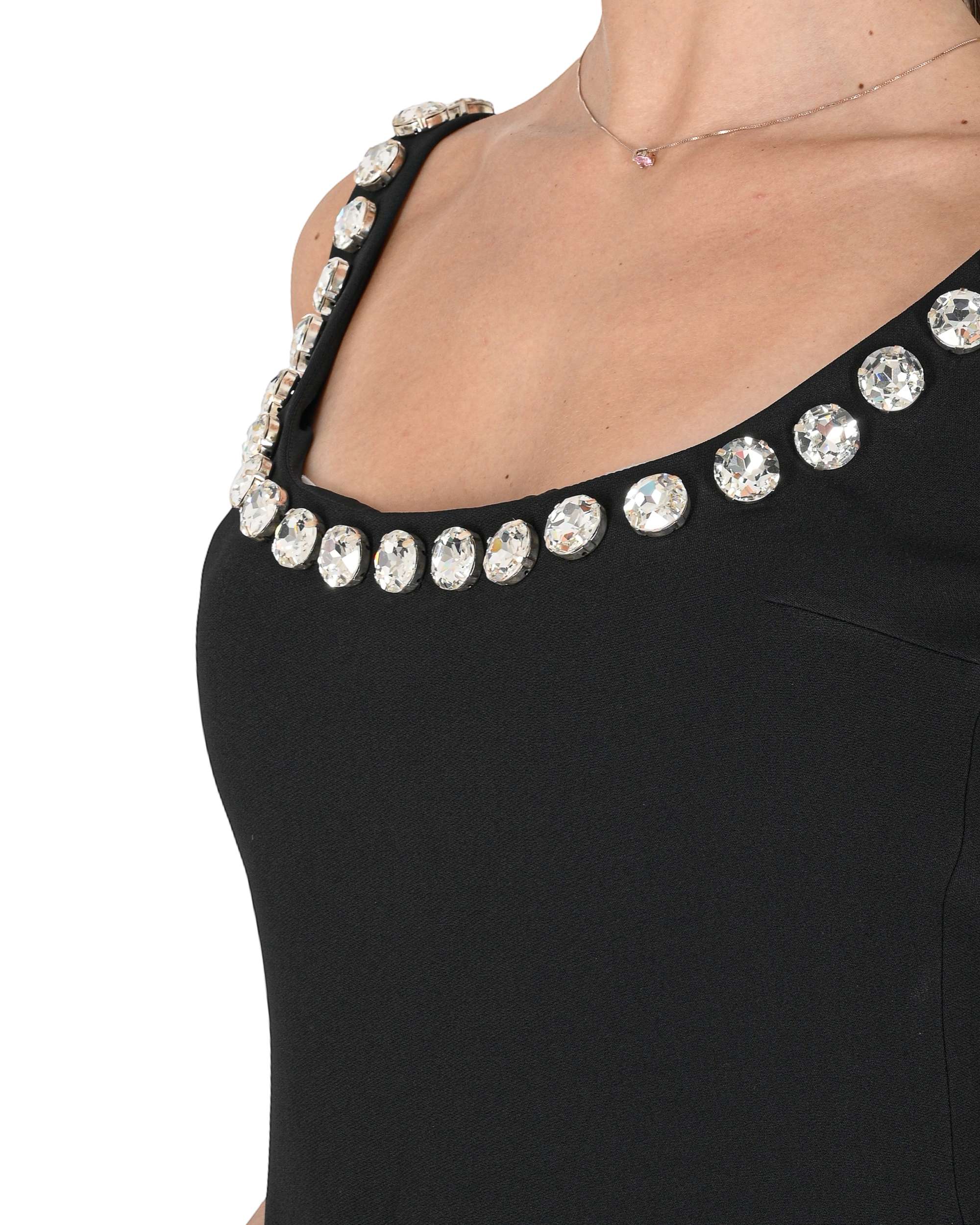 Vestido David Koma para mujer AW24DK70D NEGRO/PLATA 8S1